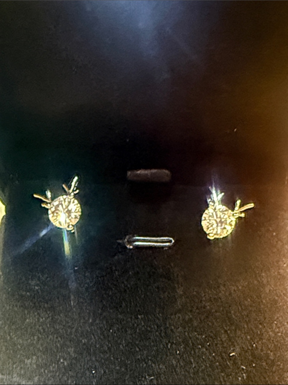 GRA CERTIFIED MOISSANITE DIAMOND REINDEER Earrings 925 Sterling Silver 2CT total - Picture 5 of 10